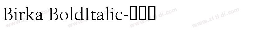 Birka BoldItalic字体转换
